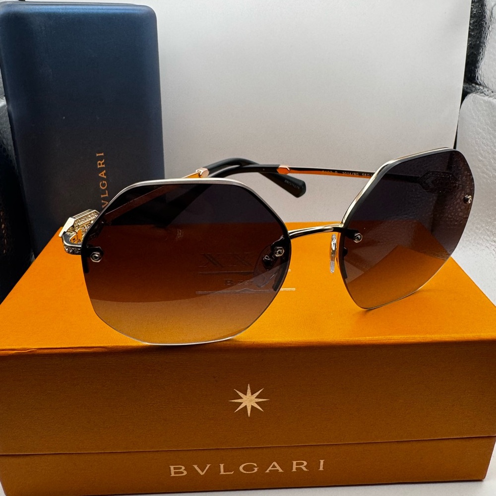 Bulgari Women's Sunglasses - Black and Gold